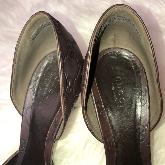 👠 GUCCI Guccissima Soft Chocolate Heels 41 11 - Picture 5 of 8